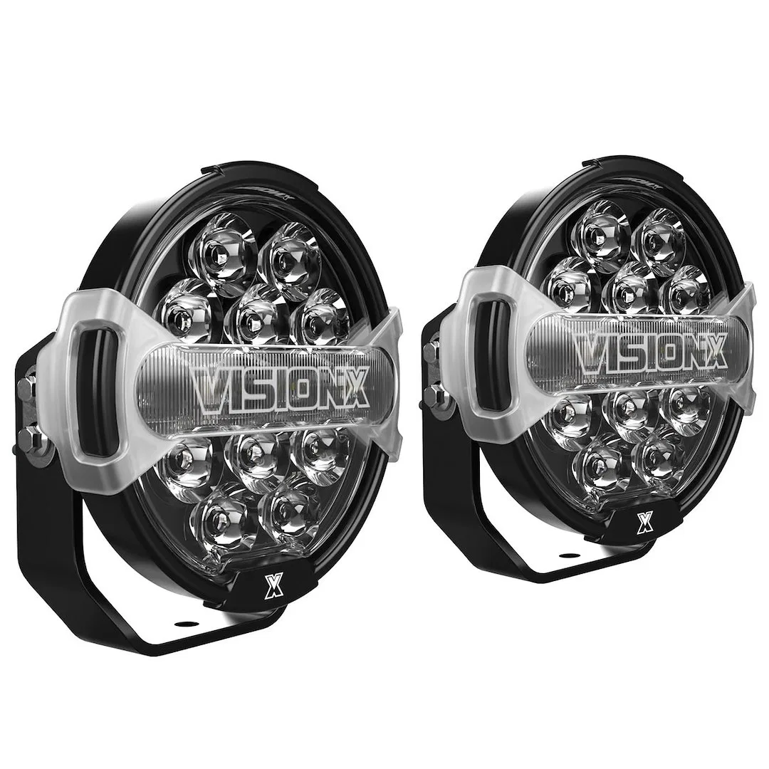 CR-14PKIT – VISION X Driving/ Fog Light, LED CREE XML3 LED 14 Watt Bulbs Round 280 Watt At 23.4 Amp Draw 9 To 32 Volt...